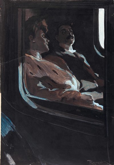 Amusement in the Carriage by Ferdinand von Reznicek